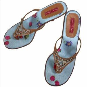 Bettina Duncan Jewel Embellish High Heel Flip Flop